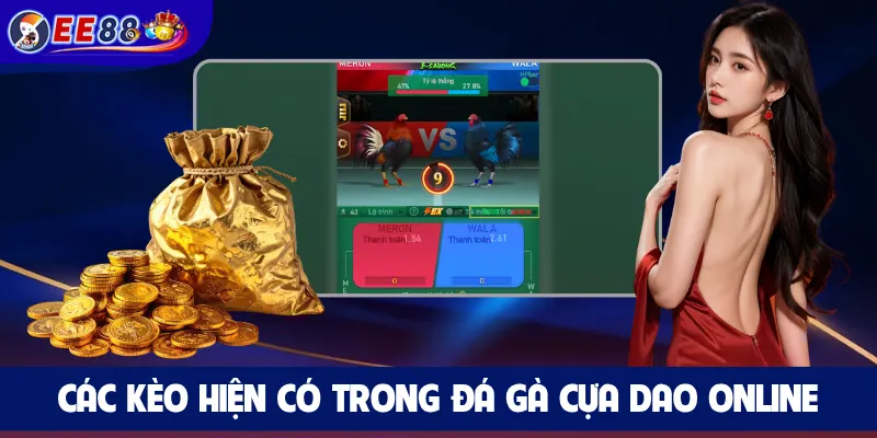 Các kèo hiện có trong đá gà cựa dao online