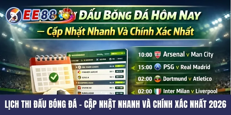 Lịch Thi Đấu Bóng Đá - Cập Nhật Nhanh Và Chính Xác Nhất 2026
