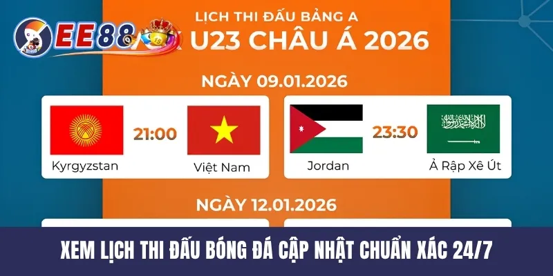 Xem lịch thi đấu bóng đá cập nhật chuẩn xác 24/7